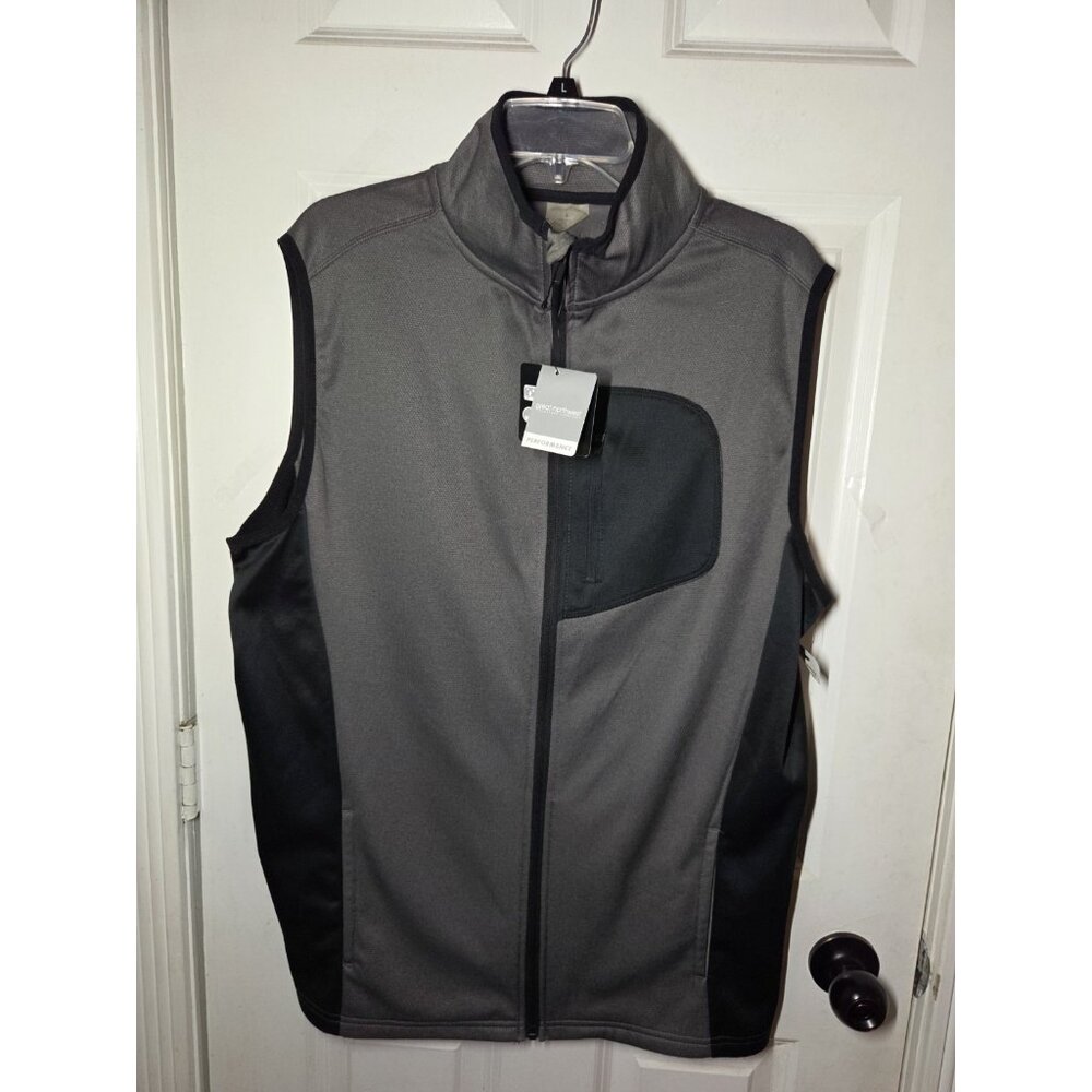 Great Northwest Performance Gray Full Zip Vest Jacket Water Repellant L NWT - Picture 7 of 9